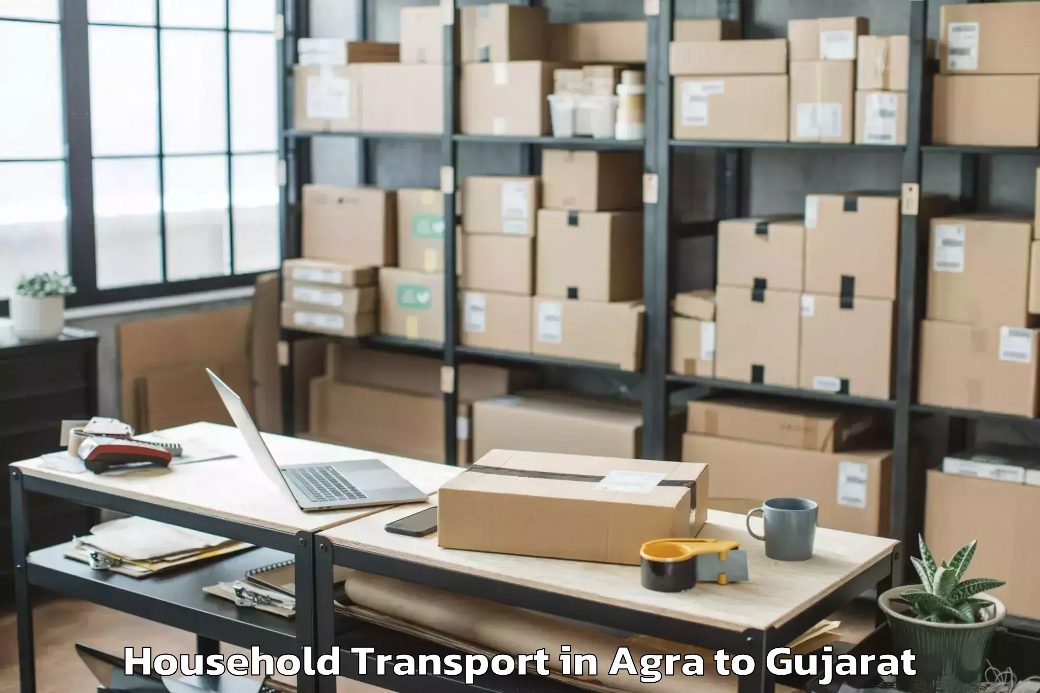 Reliable Agra to Dwarka Household Transport